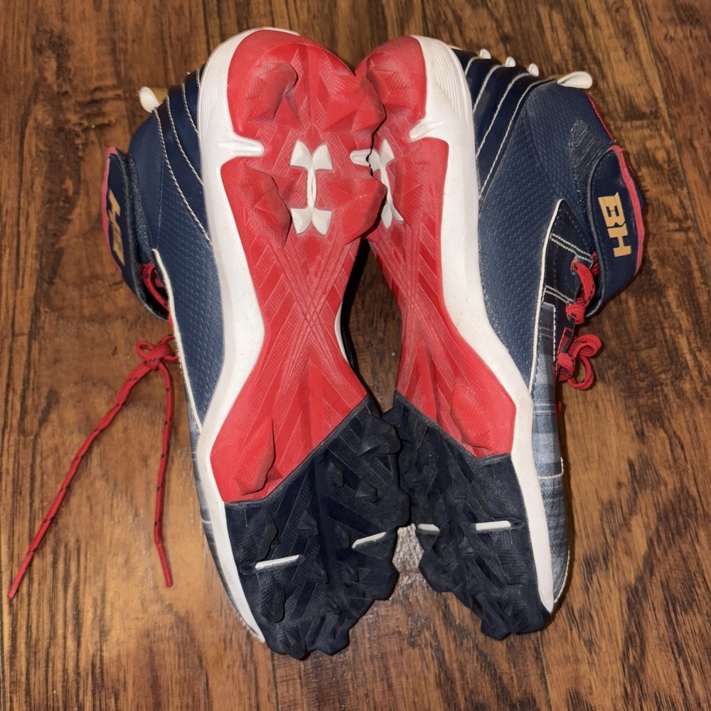 Multicolored Under Armour baseball cleats Bryce Harper 5.5Y American Flag Eagle - Picture 5 of 6